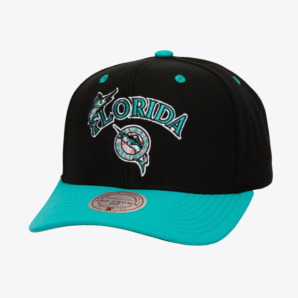 MLB Miami MarlIn 2.0s Mitchell &amp; Ness Cooperstown All In 2.0 Pro Snapback