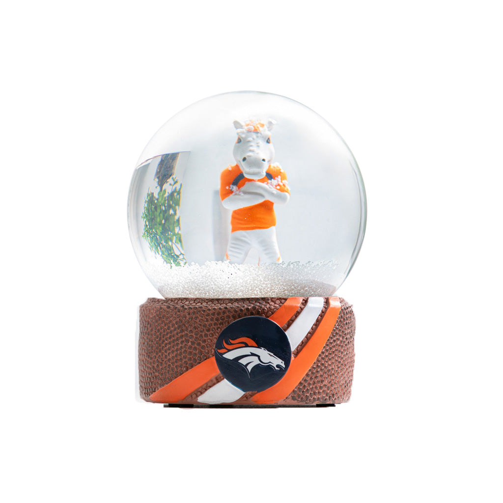 NFL Denver Broncos Evergreen Glass Water Globe