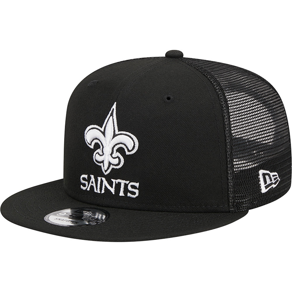 NFL New Orleans Saints New Era Black &amp; White Trucker 9FIFTY Snapback