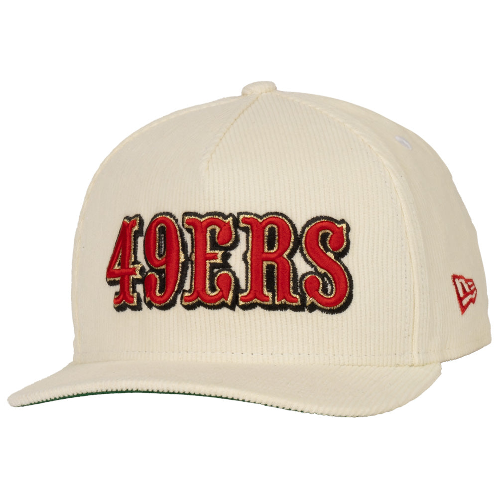 NFL San Francisco 49ers New Era Chrome Corduroy A-Frame 9FIFTY Snapback Hat