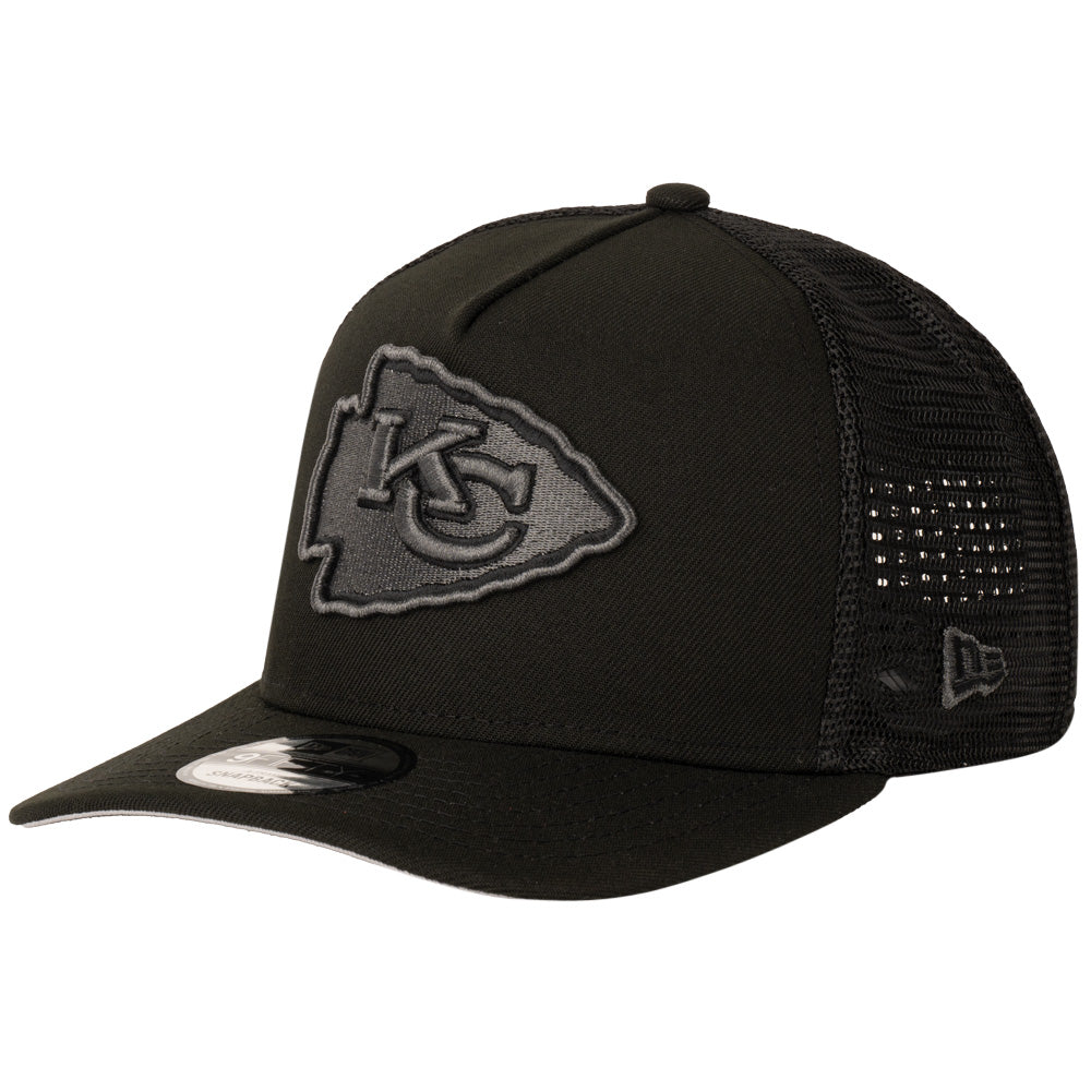 NFL Kansas City Chiefs New Era Black Pearl A-Frame 9FIFTY Trucker Snapback