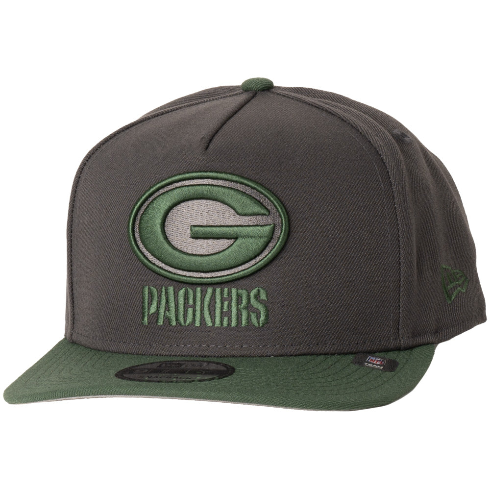 NFL Green Bay Packers New Era 2 Tone Graphite A-Frame 9FIFTY Snapback