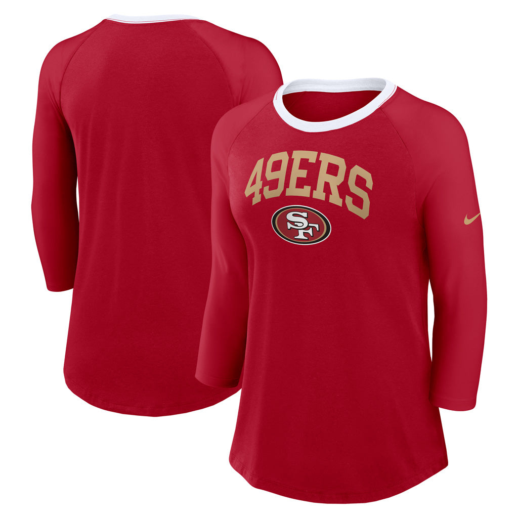 NFL San Francisco 49ers Women&#39;s Nike Fashion 3/4 Sleeve Tee