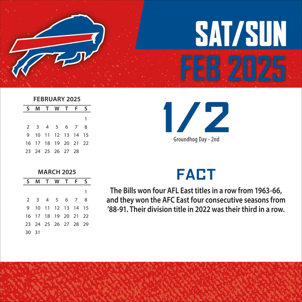 NFL Buffalo Bills 2024-2025 Boxed Calendar