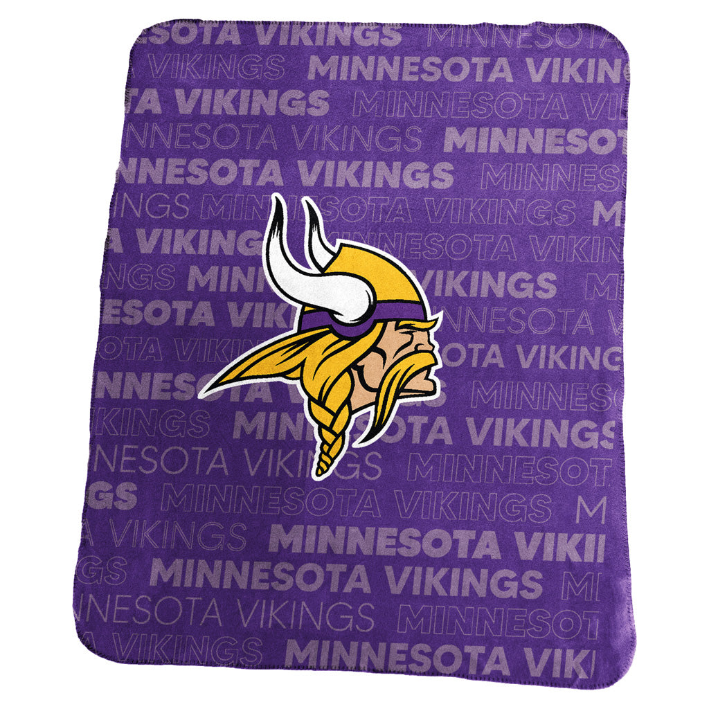 NFL Minnesota Vikings Logo Brands 50x60 Classic Fleece Blanket