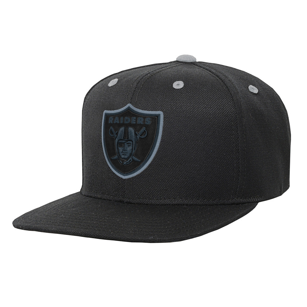 NFL Las Vegas Raiders Youth Outerstuff Team Color Pop Flatbrim Adjustable Snapback Hat