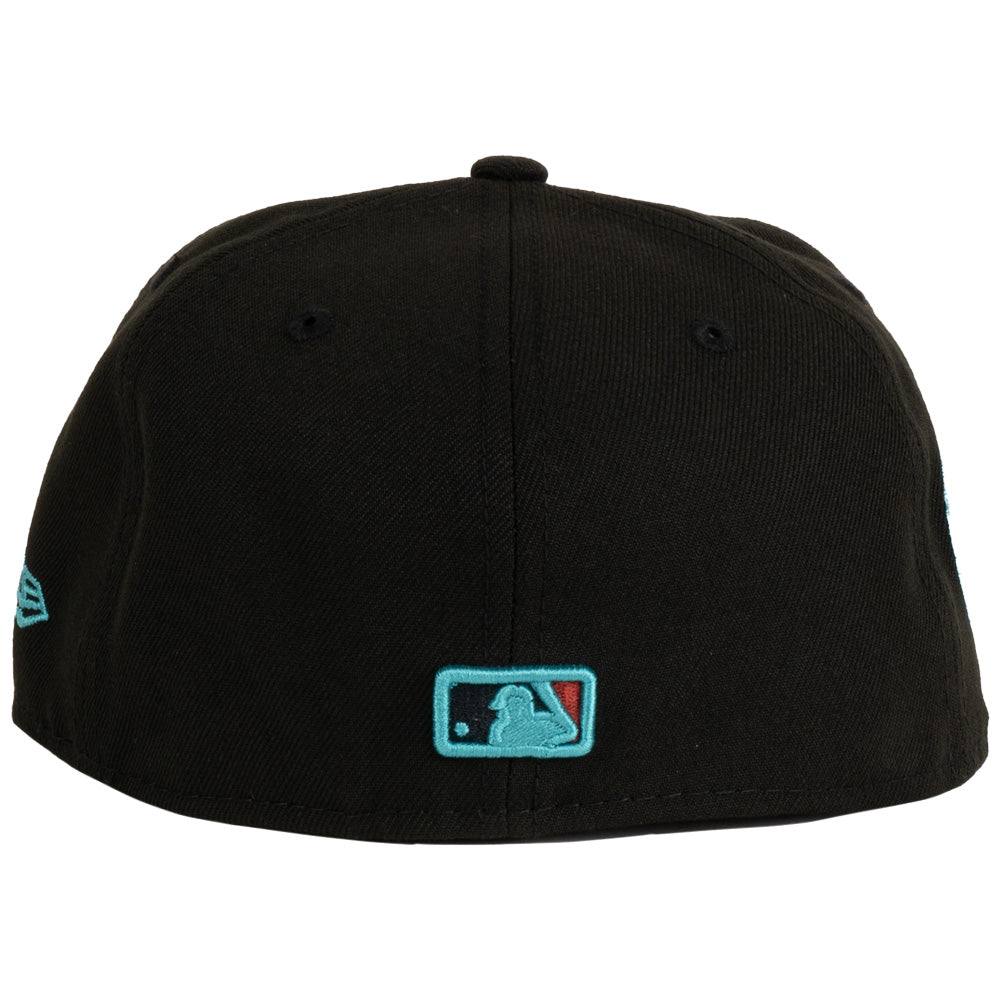 MLB Arizona Diamondbacks New Era Red Eye Teal Fangs 25th Anniversary 59FIFTY Fitted