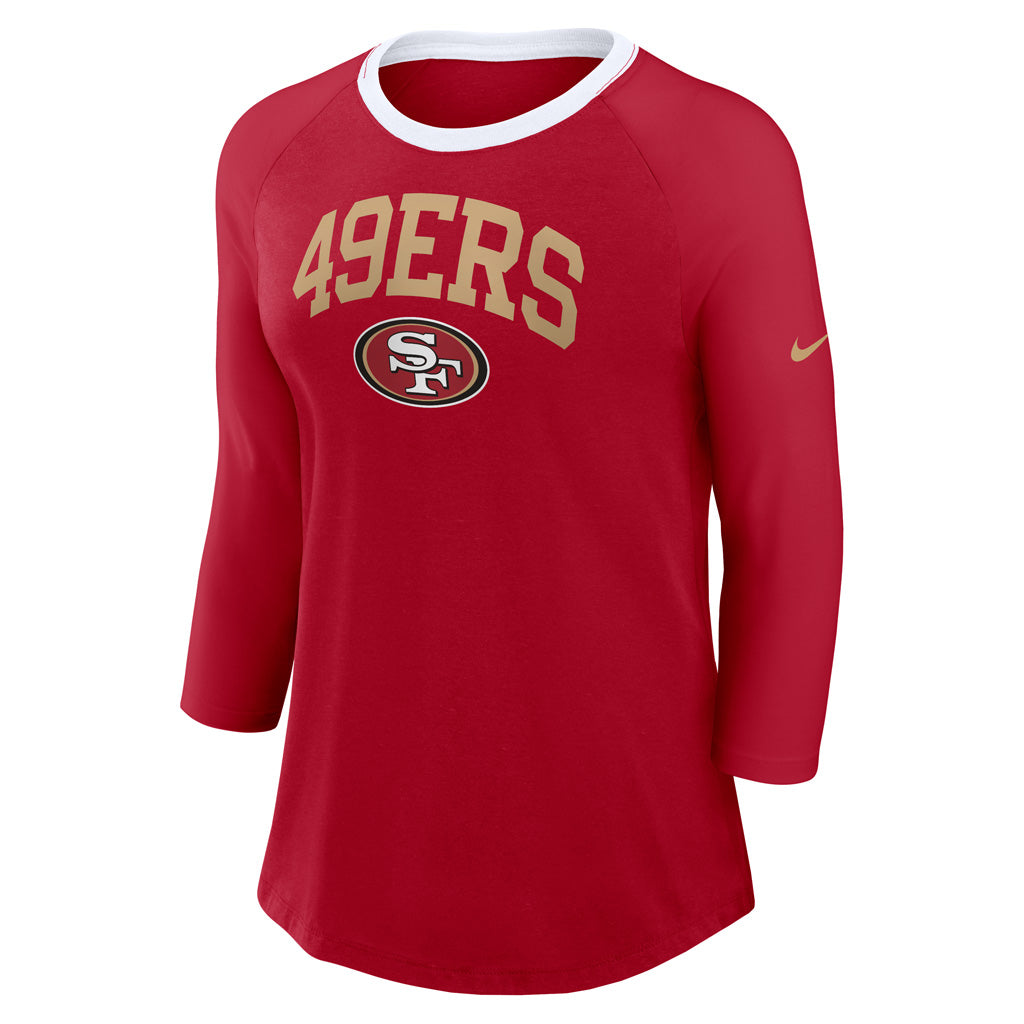 NFL San Francisco 49ers Women&#39;s Nike Fashion 3/4 Sleeve Tee