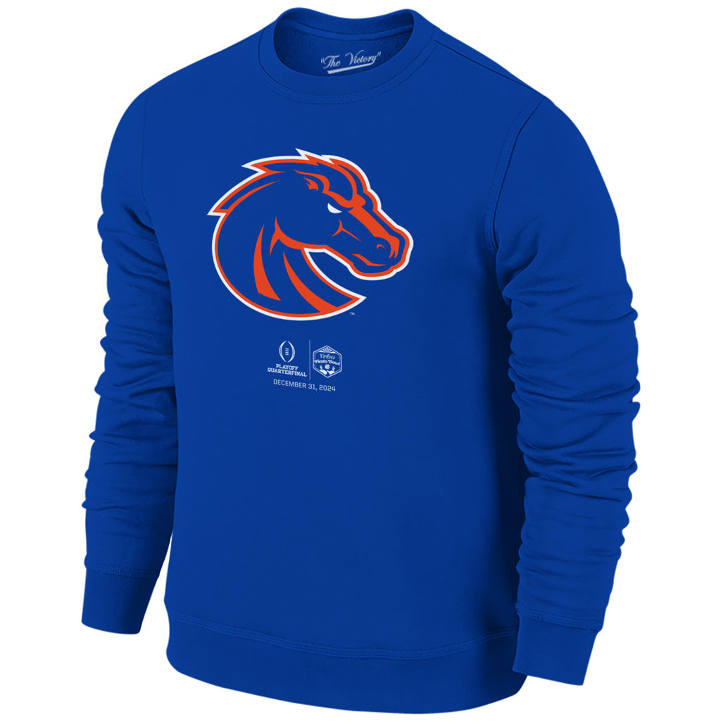 NCAA Boise State Broncos Retro Brand 2024 Fiesta Bowl Logo Pullover Crewneck Sweatshirt - Blue