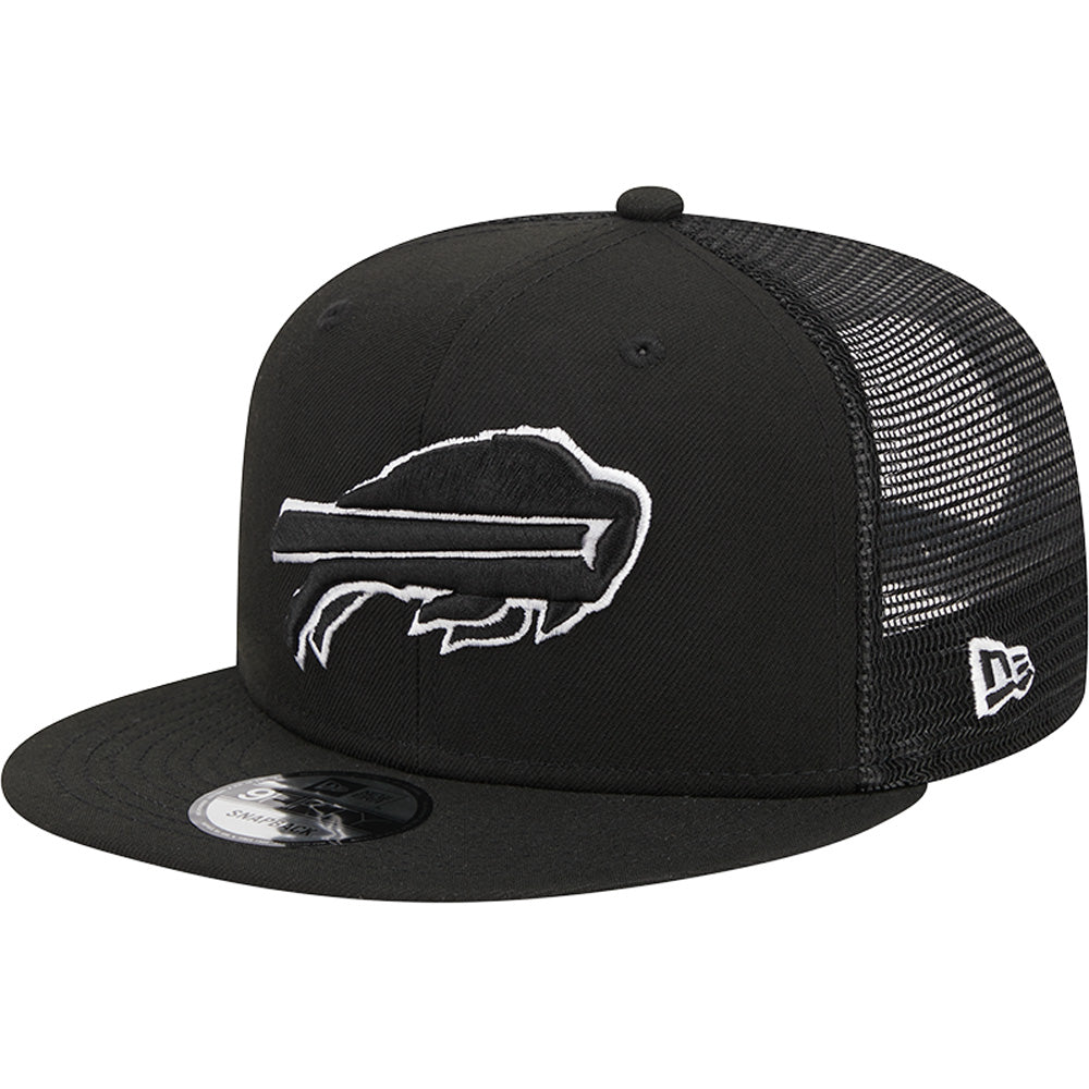 NFL Buffalo Bills New Era Black &amp; White Trucker 9FIFTY Snapback