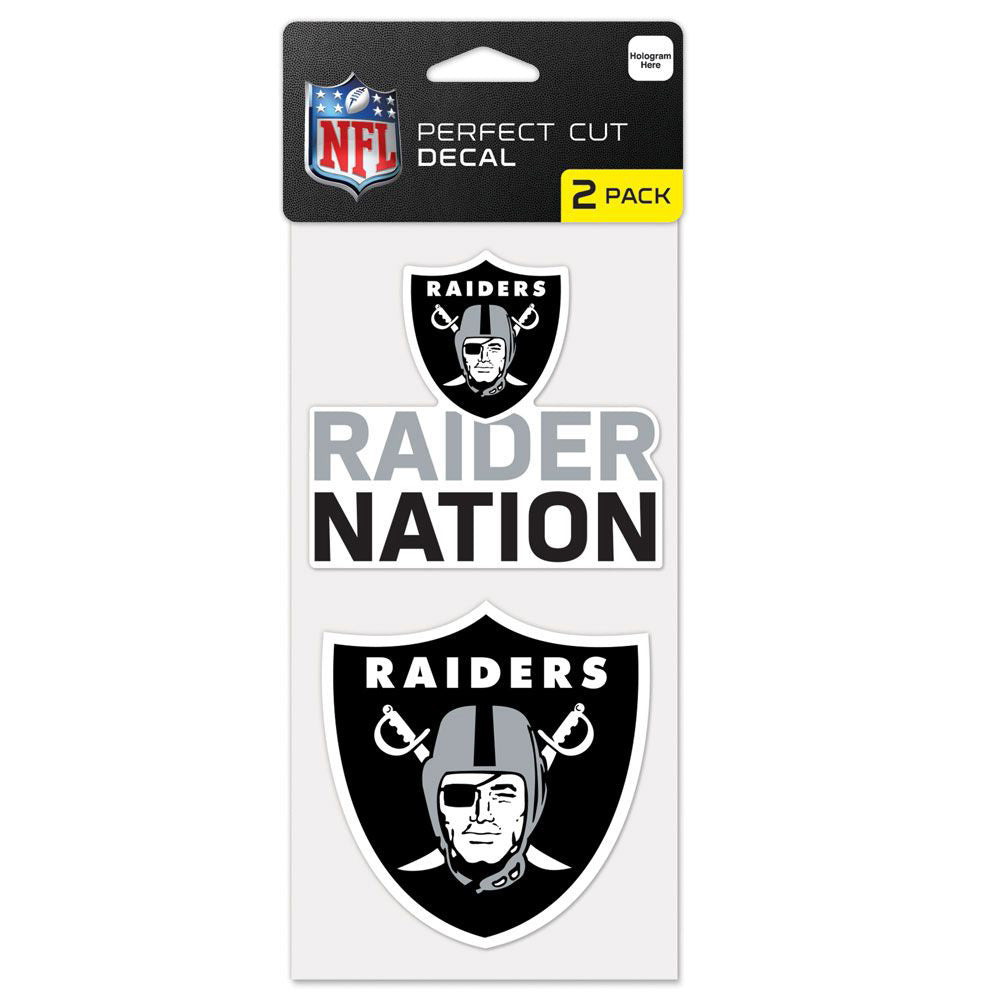 NFL Las Vegas Raiders WinCraft 4&quot; x 8&quot; Slogan Decal Pack