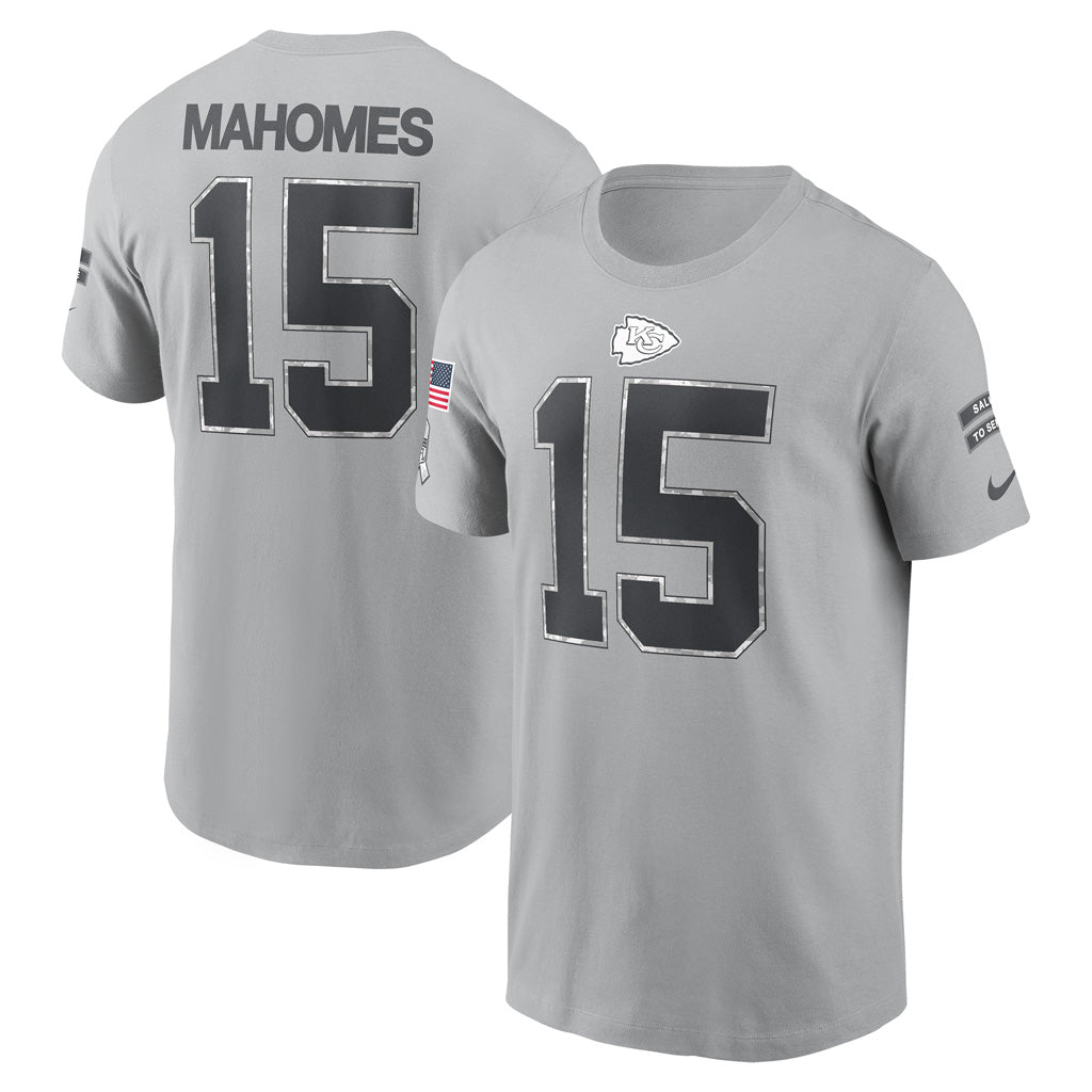 NFL Kansas City Chiefs Patrick Mahomes 2024 Salute to Service Name &amp; Number Tee