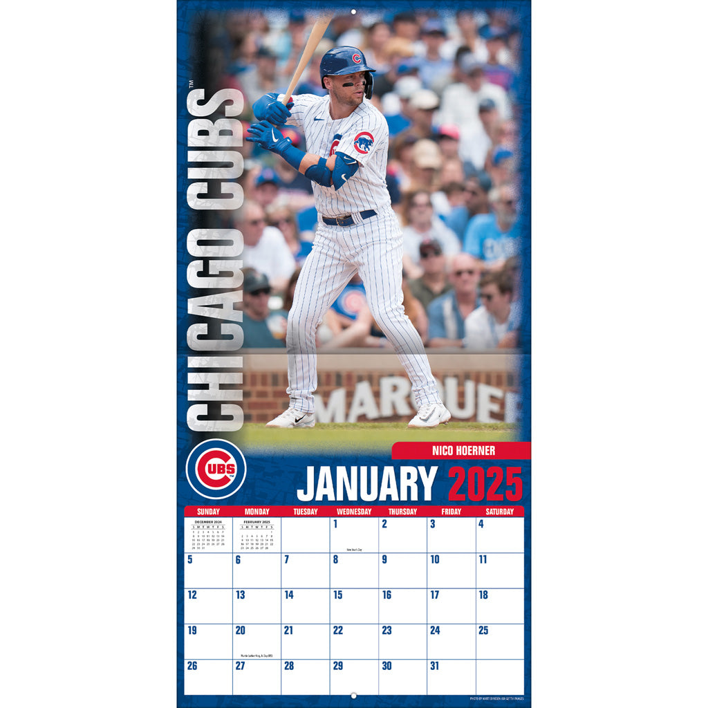 MLB Chicago Cubs 2024-2025 12&quot; x 12&quot; Team Wall Calendar