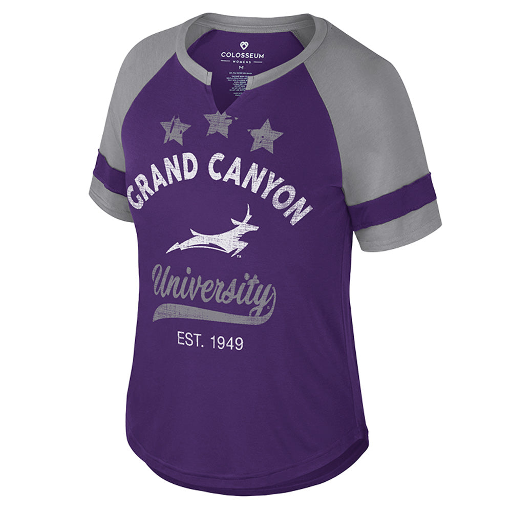 NCAA Grand Canyon Antelopes Women&#39;s Colosseum Crown of Fire V Notch Tee