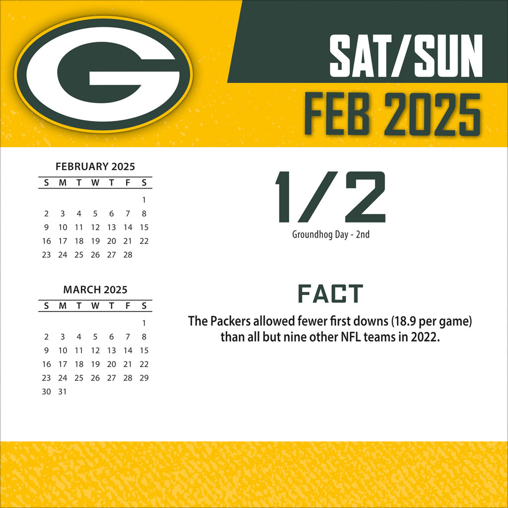 NFL Green Bay Packers 2024-2025 Boxed Calendar