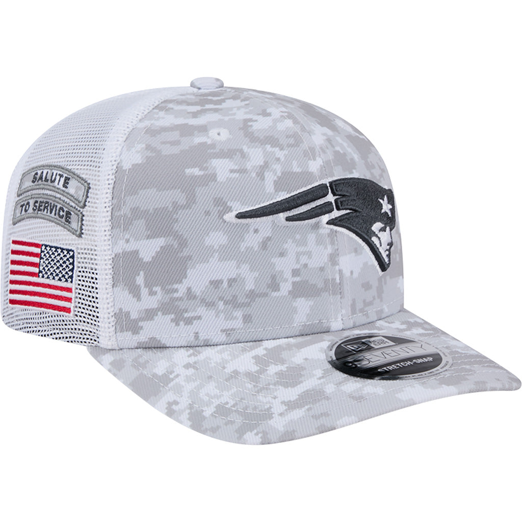 NFL New England Patriots New Era 2024 Salute to Service 9SEVENTY Stretch-Snapback Hat