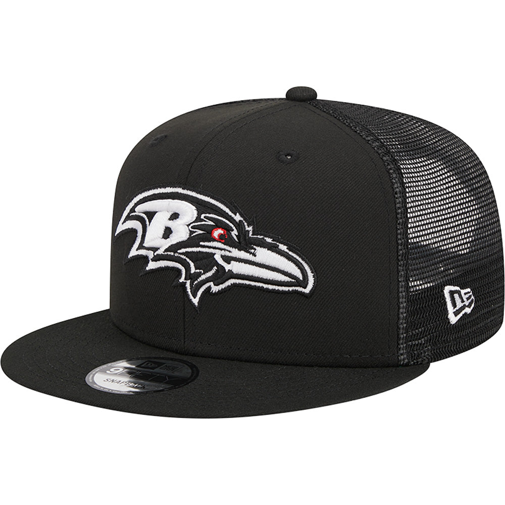 NFL Baltimore Ravens New Era Black &amp; White Trucker 9FIFTY Snapback