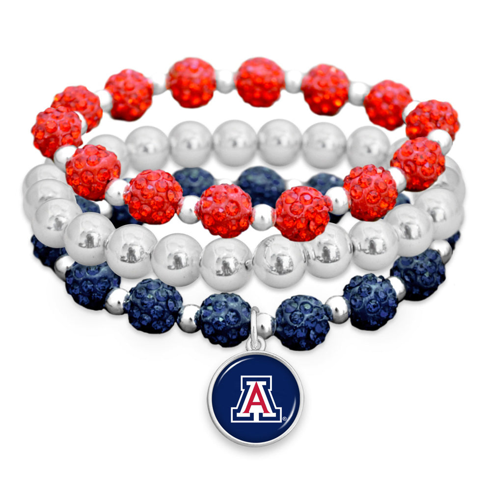 NCAA Arizona Wildcats Gentry USA Sparkle Stack Bracelet