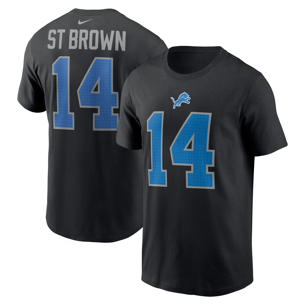 NFL Detroit Lions Amon-Ra St Brown Nike Player Pride Name &amp; Number T-Shirt - Black