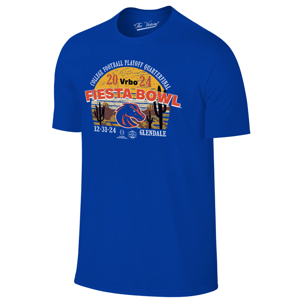 NCAA Boise State Broncos Retro Brand 2024 Fiesta Bowl Desert T-Shirt - Blue