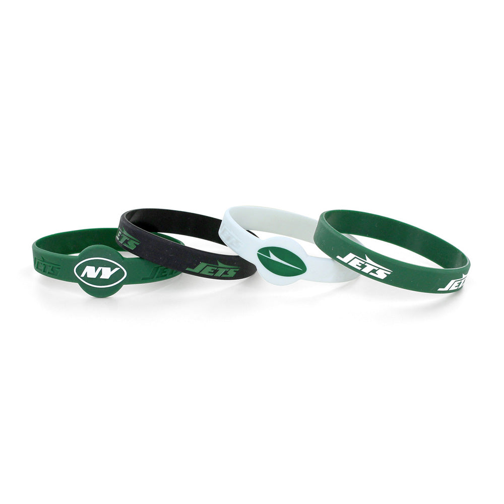 NFL New York Jets Aminco 4-Pack Silicone Bracelet Bands