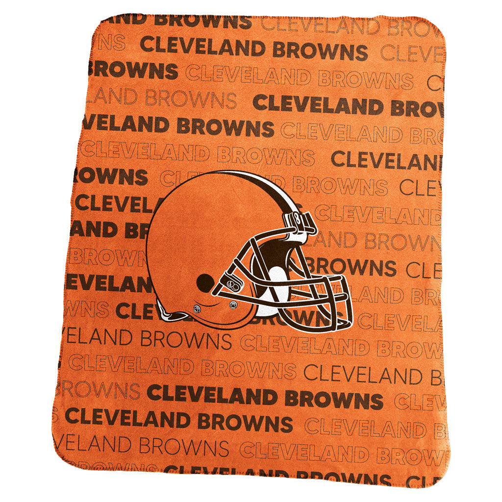 NFL Cleveland Browns Logo Brands 50x60 Classic Fleece Blanket