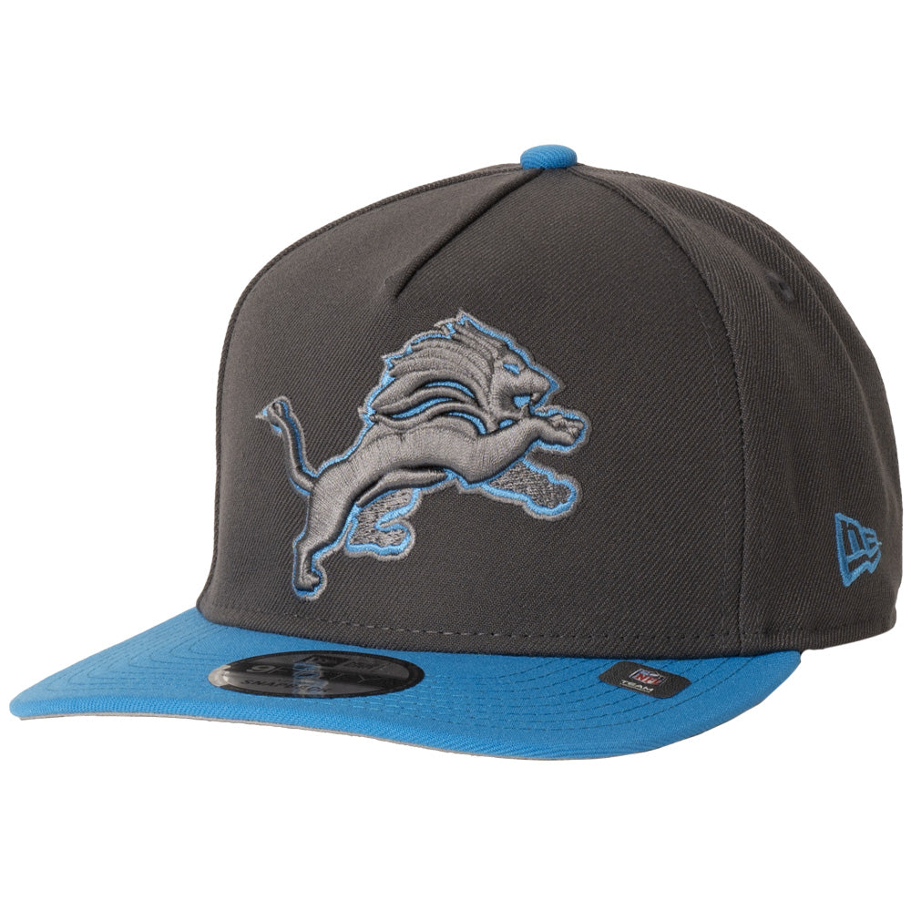 NFL Detroit Lions New Era 2 Tone Graphite A-Frame 9FIFTY Snapback