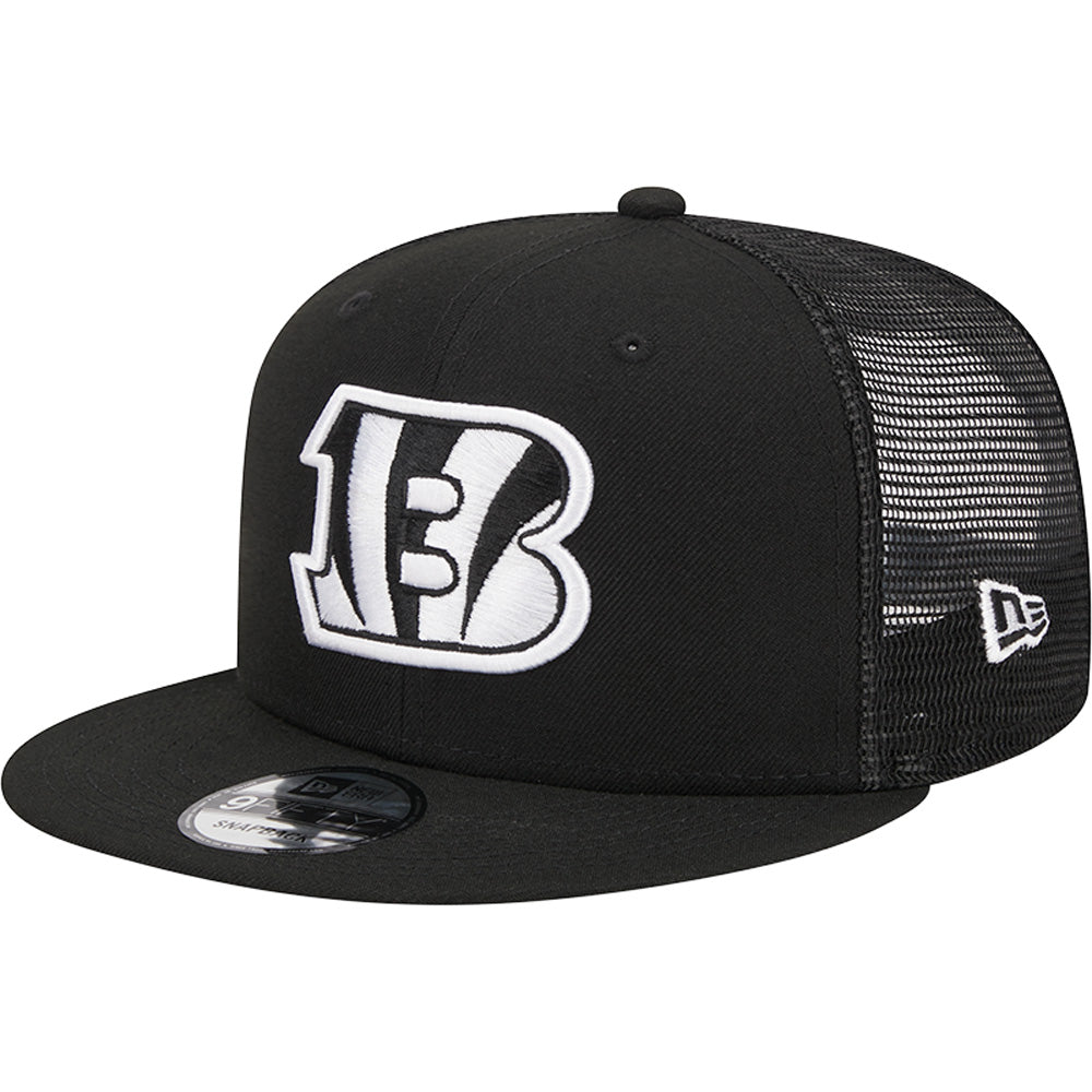 NFL Cincinnati Bengals New Era Black &amp; White Trucker 9FIFTY Snapback