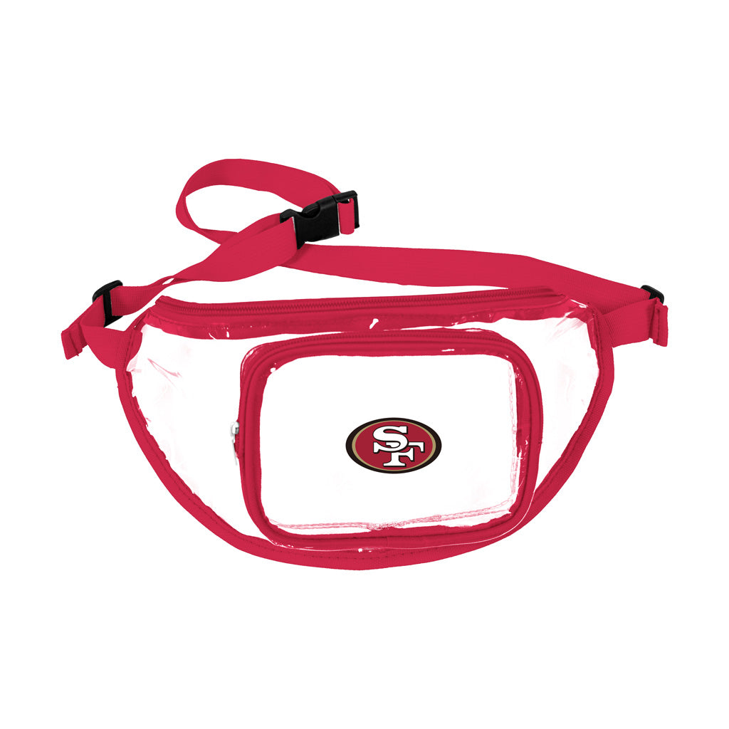 NFL San Francisco 49ers Logo Brands Clear Gameday Fanny Pack