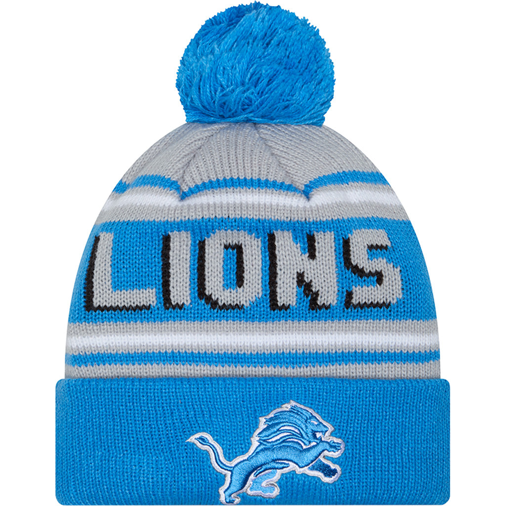 NFL Detroit Lions New Era Pom Wordmark Knit Hat