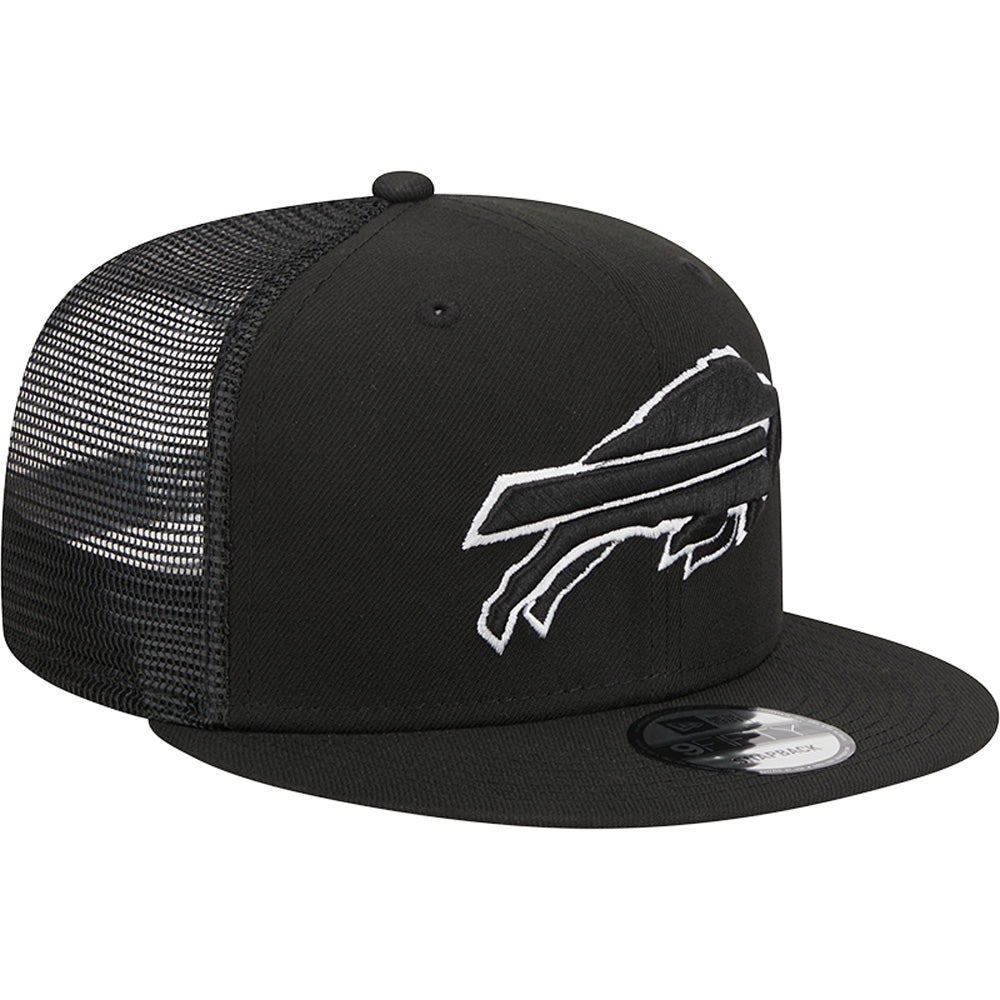 NFL Buffalo Bills New Era Black &amp; White Trucker 9FIFTY Snapback