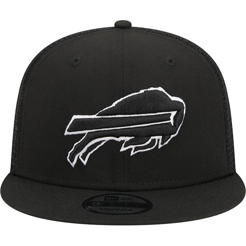 NFL Buffalo Bills New Era Black &amp; White Trucker 9FIFTY Snapback