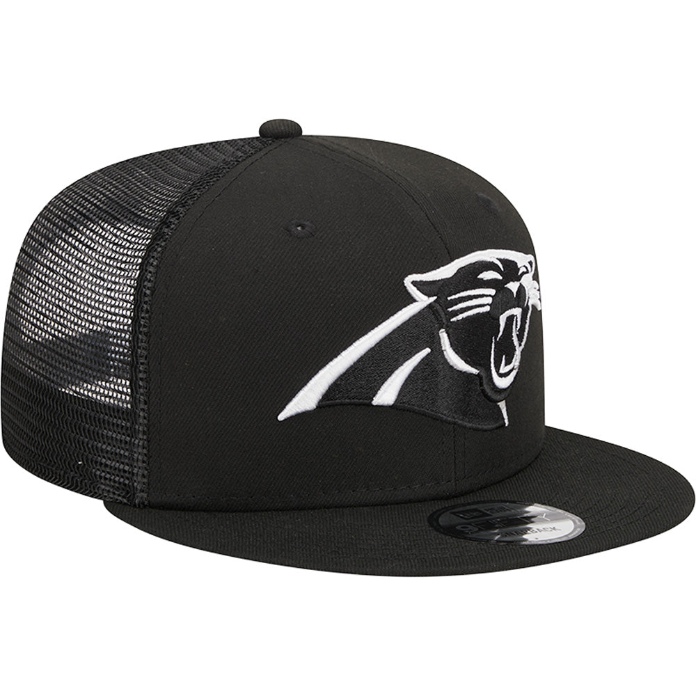 NFL Carolina Panthers New Era Black &amp; White Trucker 9FIFTY Snapback