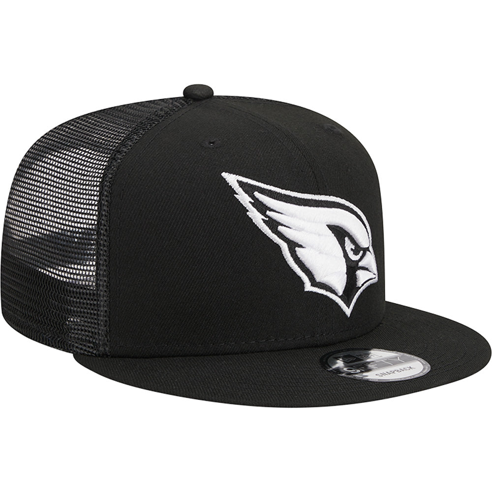 NFL Arizona Cardinals New Era Black &amp; White Trucker 9FIFTY Snapback