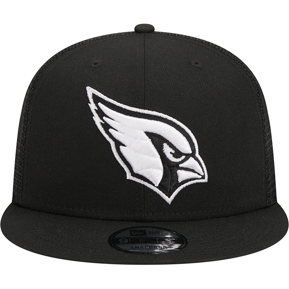 NFL Arizona Cardinals New Era Black &amp; White Trucker 9FIFTY Snapback