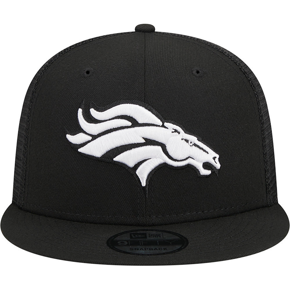 NFL Denver Broncos New Era Black &amp; White Trucker 9FIFTY Snapback