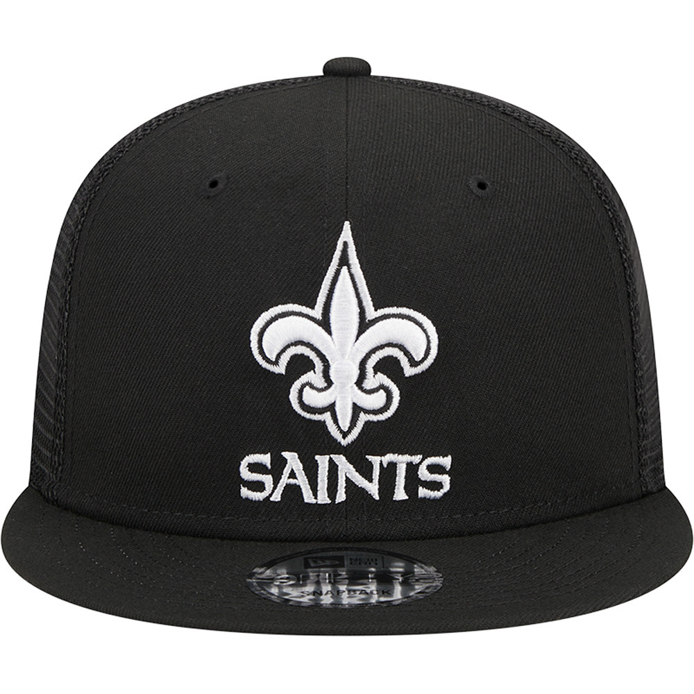 NFL New Orleans Saints New Era Black &amp; White Trucker 9FIFTY Snapback