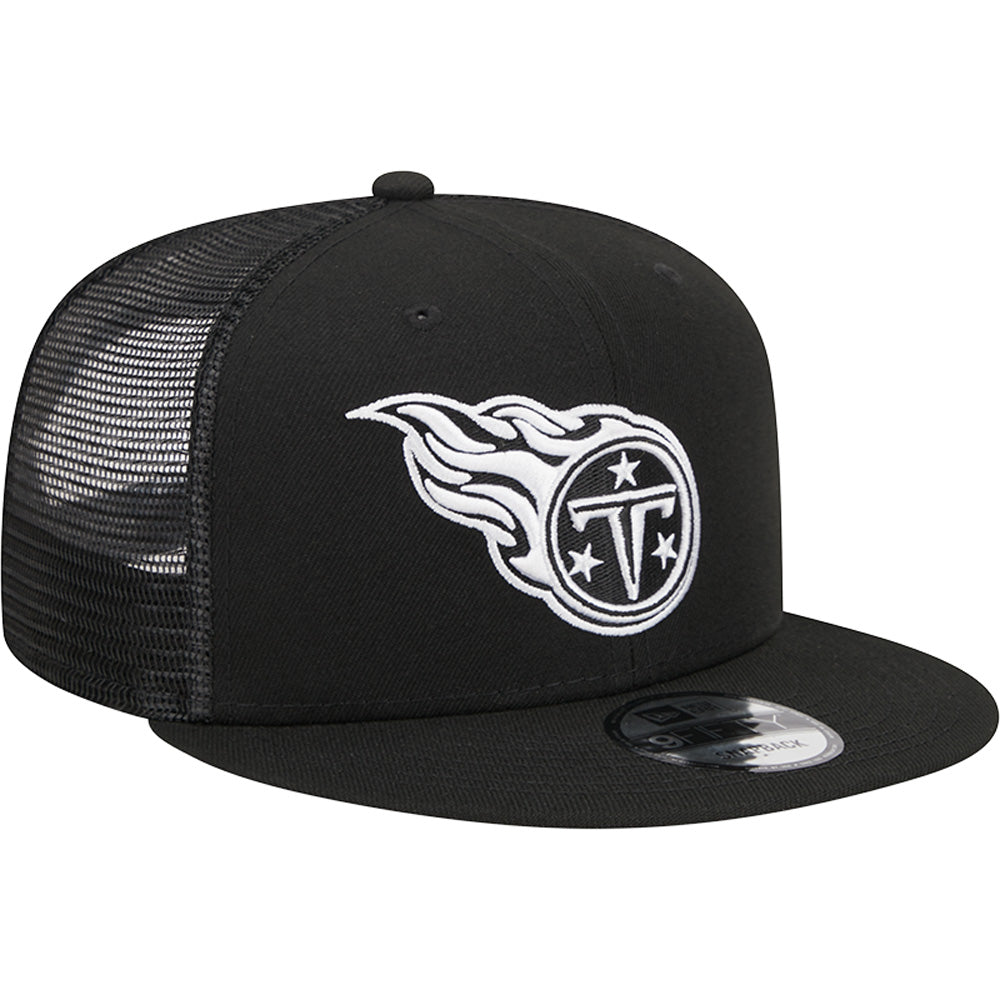 NFL Tennessee Titans New Era Black &amp; White Trucker 9FIFTY Snapback