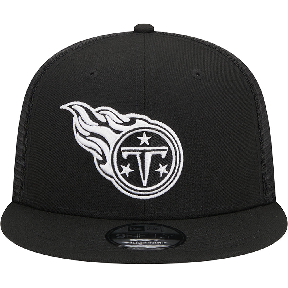 NFL Tennessee Titans New Era Black &amp; White Trucker 9FIFTY Snapback