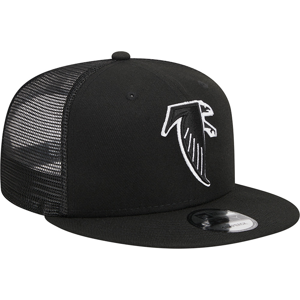 NFL Atlanta Falcons New Era Black &amp; White Trucker 9FIFTY Snapback