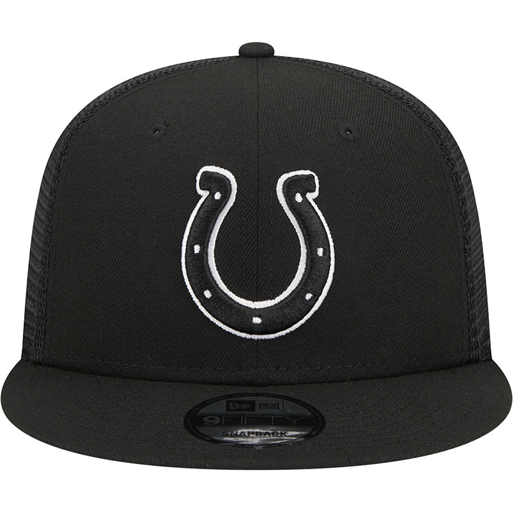 NFL Indianapolis Colts New Era Black &amp; White Trucker 9FIFTY Snapback