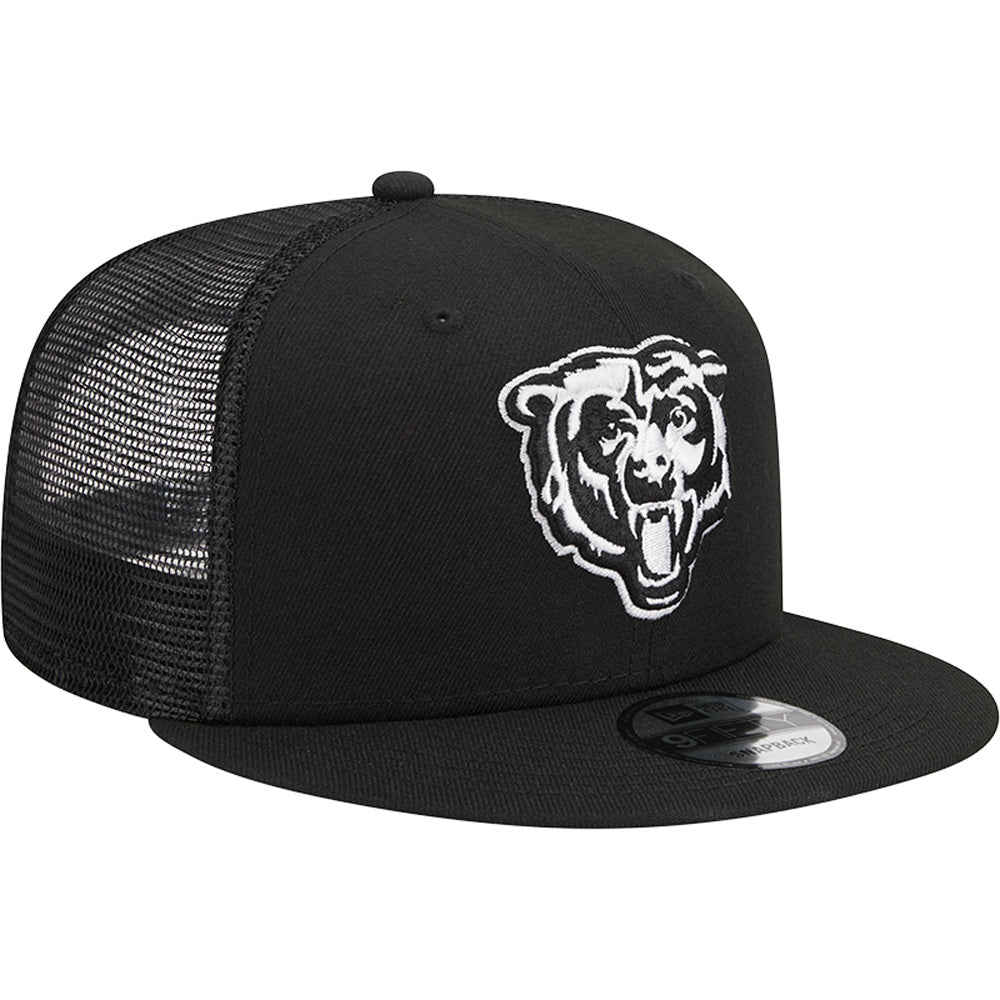 NFL Chicago Bears New Era Black &amp; White Trucker 9FIFTY Snapback