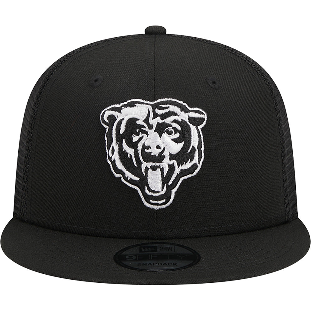 NFL Chicago Bears New Era Black &amp; White Trucker 9FIFTY Snapback