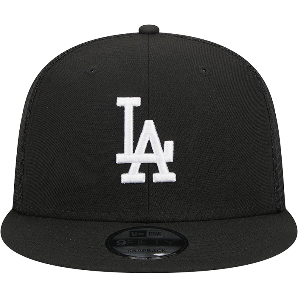 MLB Los Angeles Dodgers New Era Black &amp; White Trucker 9FIFTY Snapback