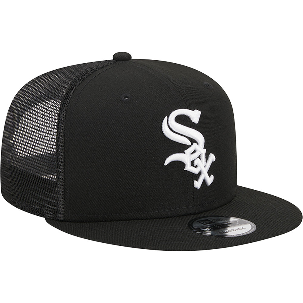 MLB Chicago White Sox New Era Black &amp; White Trucker 9FIFTY Snapback