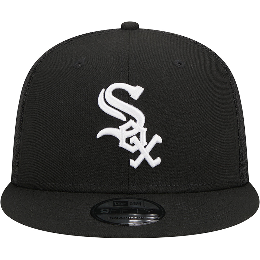 MLB Chicago White Sox New Era Black &amp; White Trucker 9FIFTY Snapback