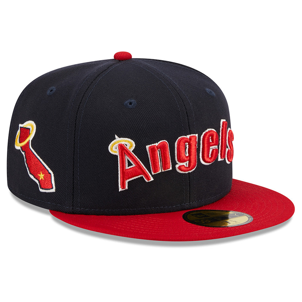 MLB Los Angeles Angels New Era Cooperstown Jersey Script 59FIFTY Fitted