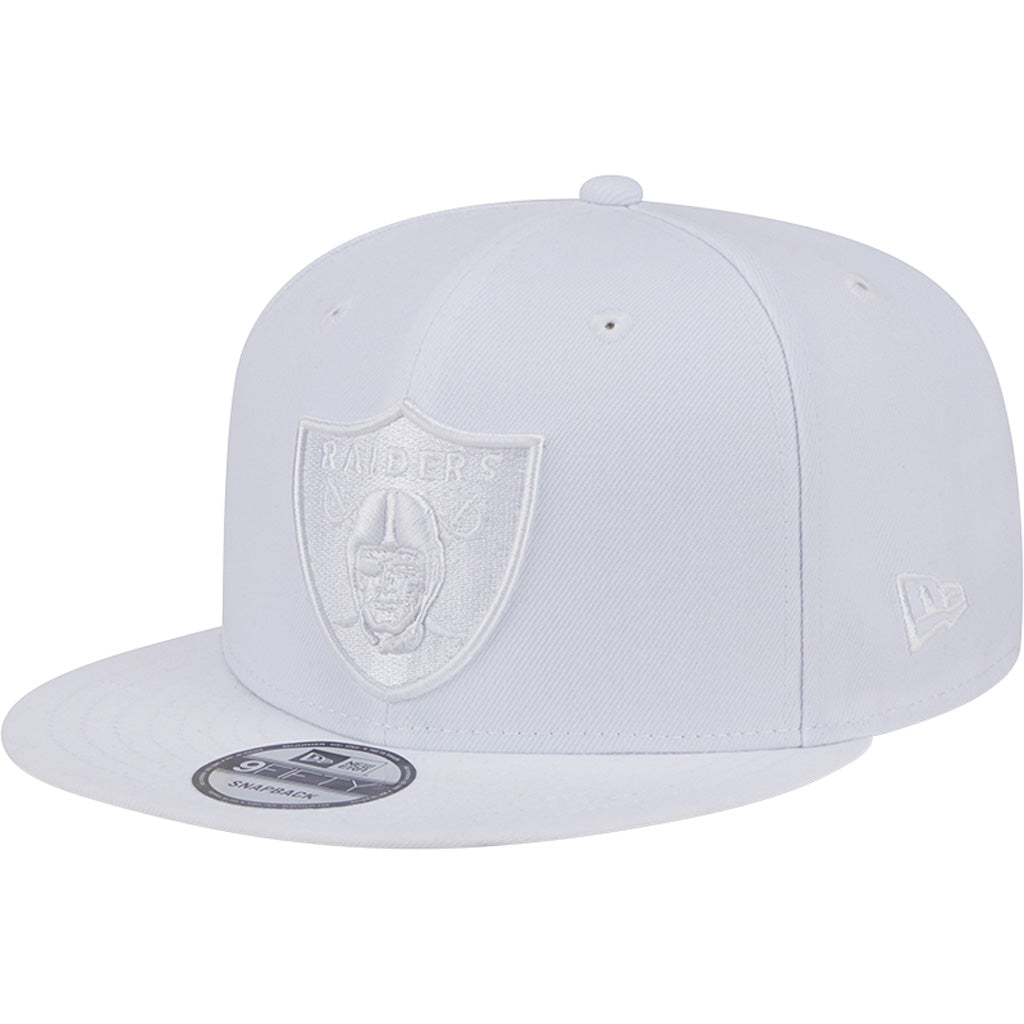 NFL Las Vegas Raiders New Era White on White 9FIFTY Snapback Hat