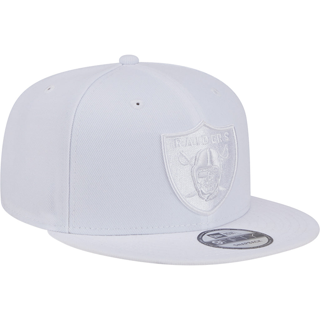 NFL Las Vegas Raiders New Era White on White 9FIFTY Snapback Hat