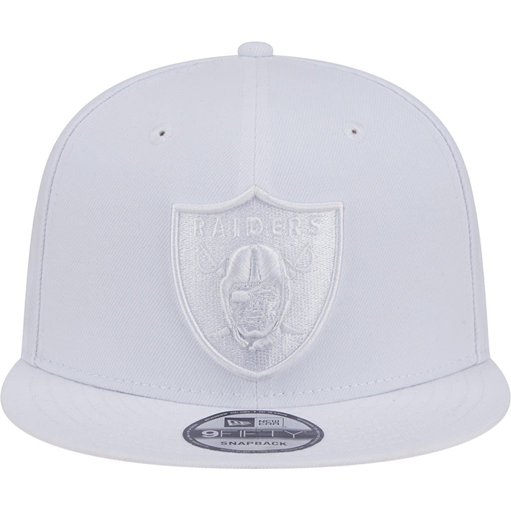 NFL Las Vegas Raiders New Era White on White 9FIFTY Snapback Hat